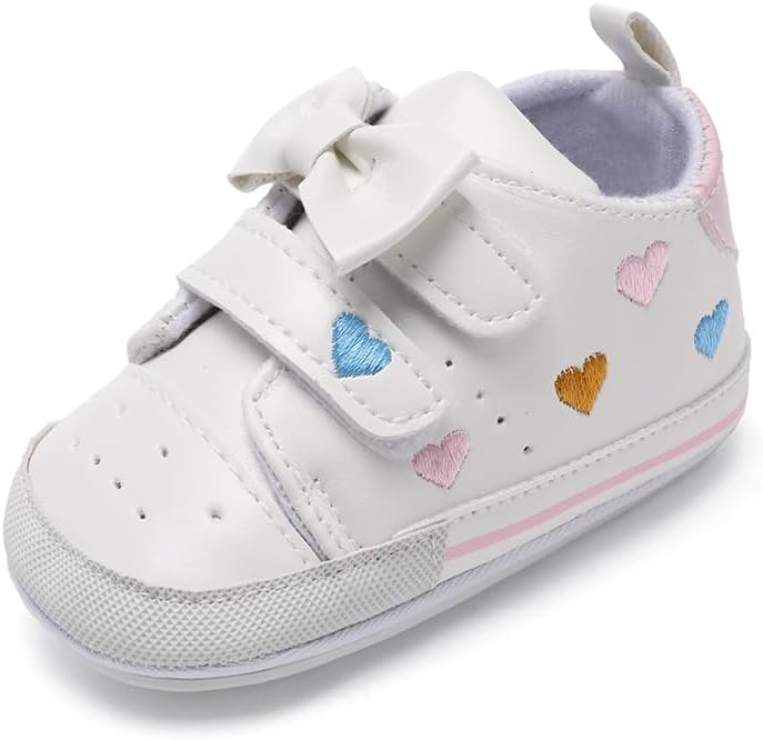 Clowora Baby Boys Girls Shoes Non-Slip Rubber Sole Sneakers Infant First Walking Toddler Crib Shoes Newborn Loafers Flats.