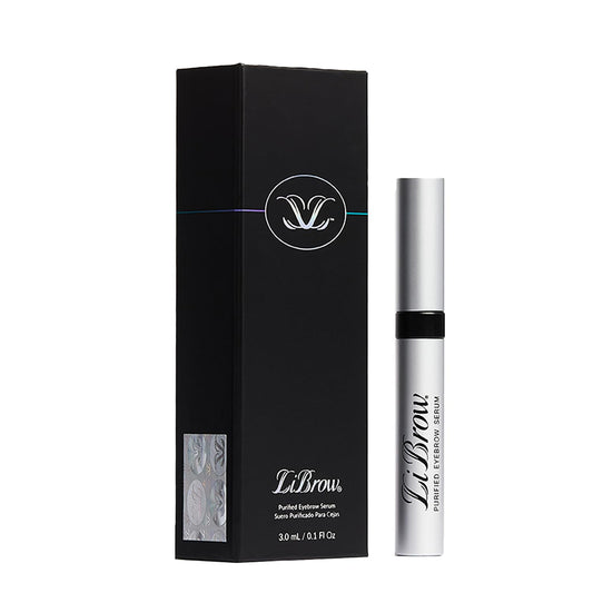 LiBrow Purified Eyebrow Serum to Grow Darker, Fuller, Thicker-Looking Brows - Natural Botanical Extracts, Safe for Sensitive Skin & Thin Overplucked Brows - Vegan & Cruelty-Free (3mL, 90-Day Supply)