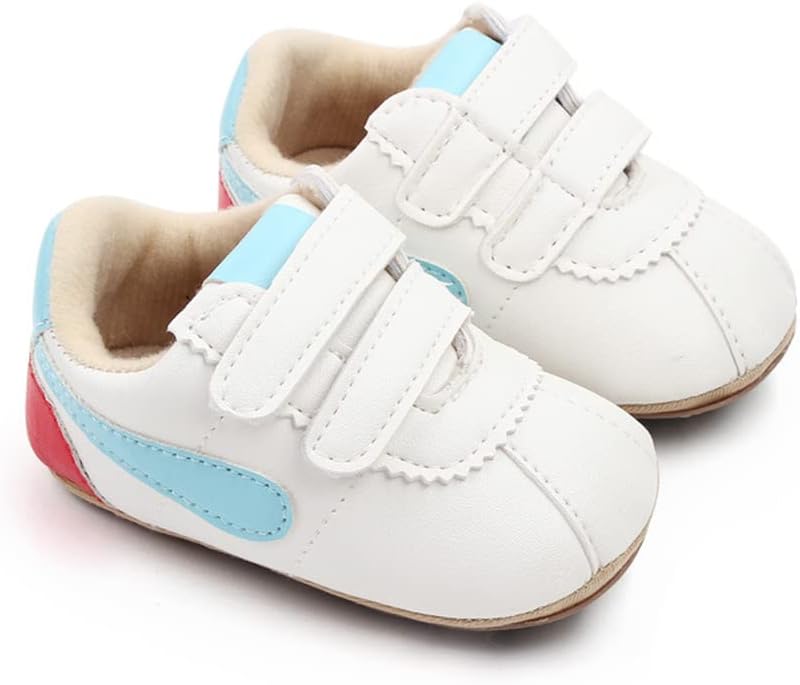 Clowora Baby Boys Girls Shoes Non-Slip Rubber Sole Sneakers Infant First Walking Toddler Crib Shoes Newborn Loafers Flats.