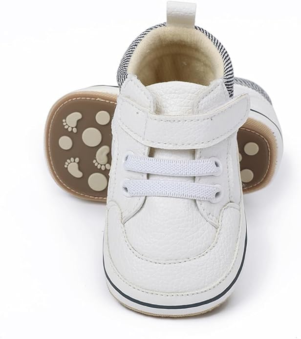 Clowora Baby Boys Girls Shoes Non-Slip Rubber Sole Sneakers Infant First Walking Toddler Crib Shoes Newborn Loafers Flats.