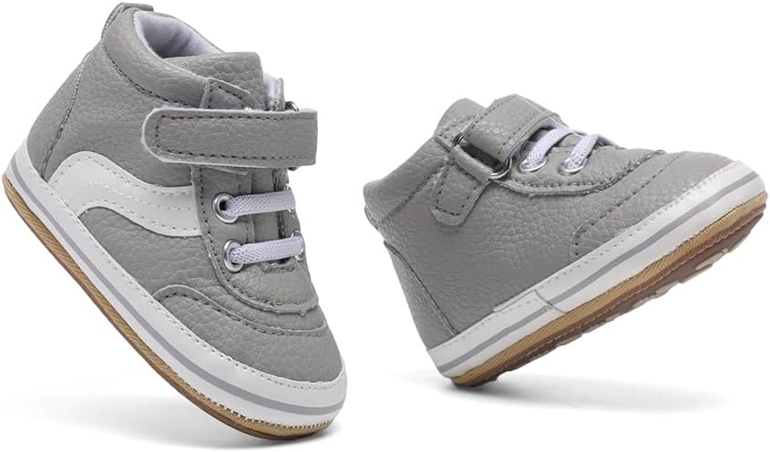 Clowora Baby Boys Girls Shoes Non-Slip Rubber Sole Sneakers Infant First Walking Toddler Crib Shoes Newborn Loafers Flats.
