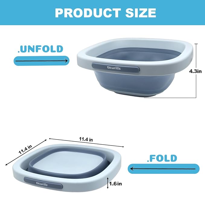 Collapsible Baby Bottles Wash Basin, Ideal Gifts for Baby & Moms, Multi-Purpose Wash Basin for Babies Bottles and Breast Pump, Babies Essentials for Newborns Infant Travel, Trips, Camping