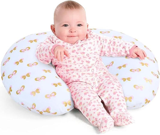 Little Grape Land Nursing Pillow, Breast Feeding Pillows for Mom, Butterfly Soft Cover with Breathable Filling, Feeding Support Pillow for 0-12 Months, Multifunctional Support Cushion for Travel