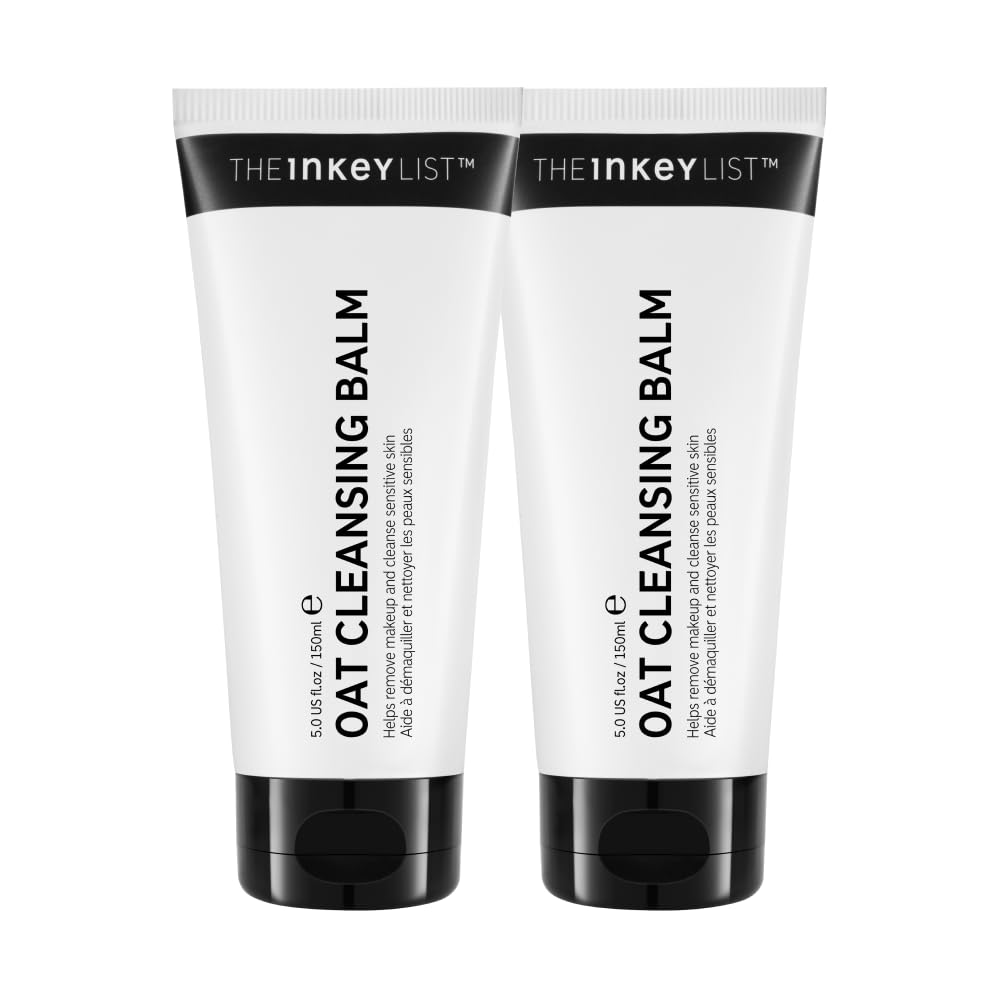 The INKEY List Oat Cleansing Balm Duo, Rich Balm Removes Makeup and Impurities, Reduces Redness, 5.0 fl oz (2 Pack)