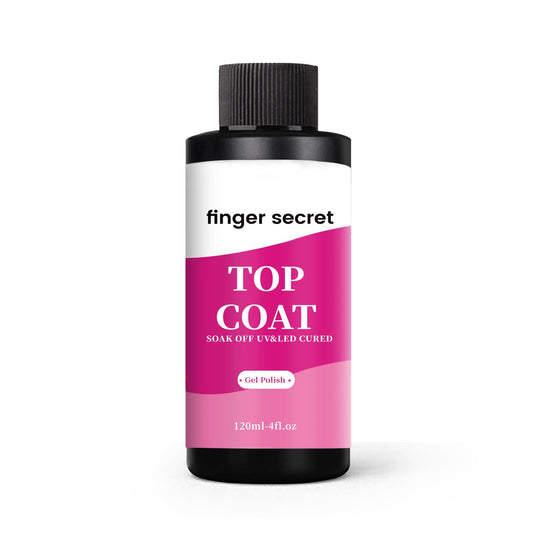 120ml/4floz Top Coat for Gel Nail Polish,Quick Dry Clear Nail Polish,Nail Supplies for DIY in Salon or Home Use.