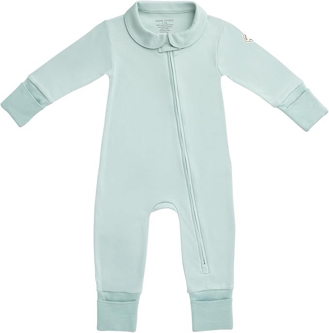 MON CHOU Convertible Footie Pajamas - Soft Organic Cotton Baby Pajamas - 100% Pima Cotton PJ’s & Luxury Newborn Sleepers