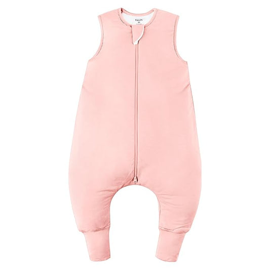 Rayon Made From Bamboo Sleep Sack 24-36 Months 0.5 Tog Ultra Soft Summer Toddler Sleep Sack 2t-3t with Feet 2-Way Zipper Lightweight Baby Sleeping Bag with Legs Thin Baby Wearable Blanket-Pink