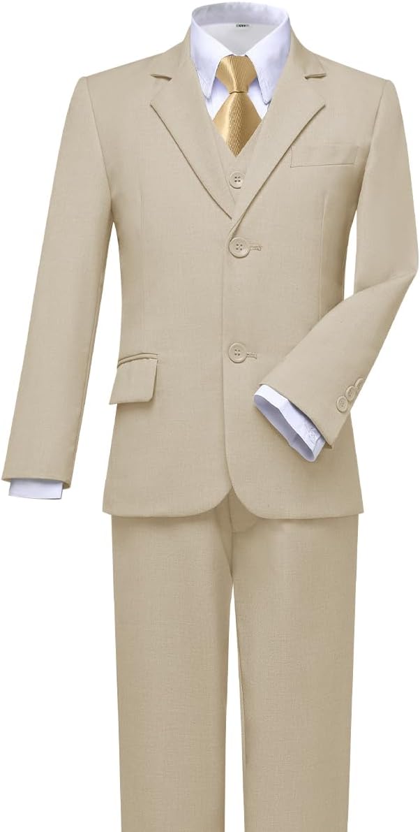 Visaccy Boys Suits Slim Fit Dress Clothes Ring Bearer Outfit