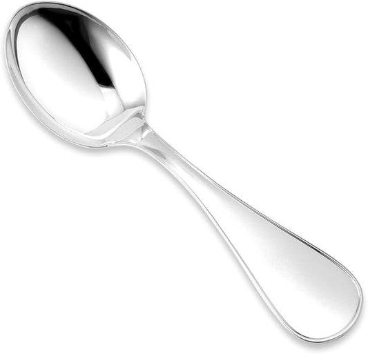Sterling Silver Baby Spoon Fork Set Personalized Engravable | Complete with Gift Box | Keepsake Gift for Baby | Made in Italy