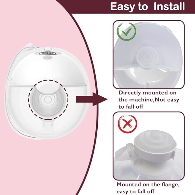 8PCS Duckbill Valves & 2PCS Diaphragm Compatible with Momcozy M5 Wearable Breast Pump, Replacement Pump Parts Accessories Compatible for M5 Momcozy, Not Original Mom Cozy Accessories
