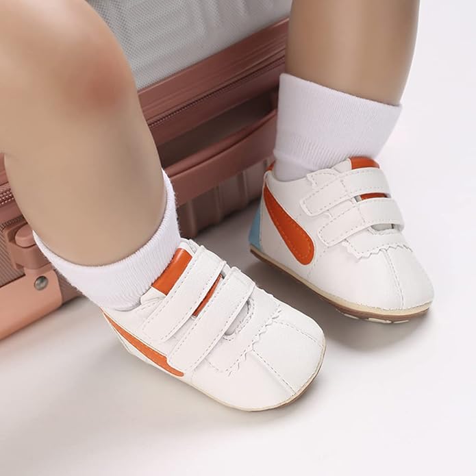 Clowora Baby Boys Girls Shoes Non-Slip Rubber Sole Sneakers Infant First Walking Toddler Crib Shoes Newborn Loafers Flats.