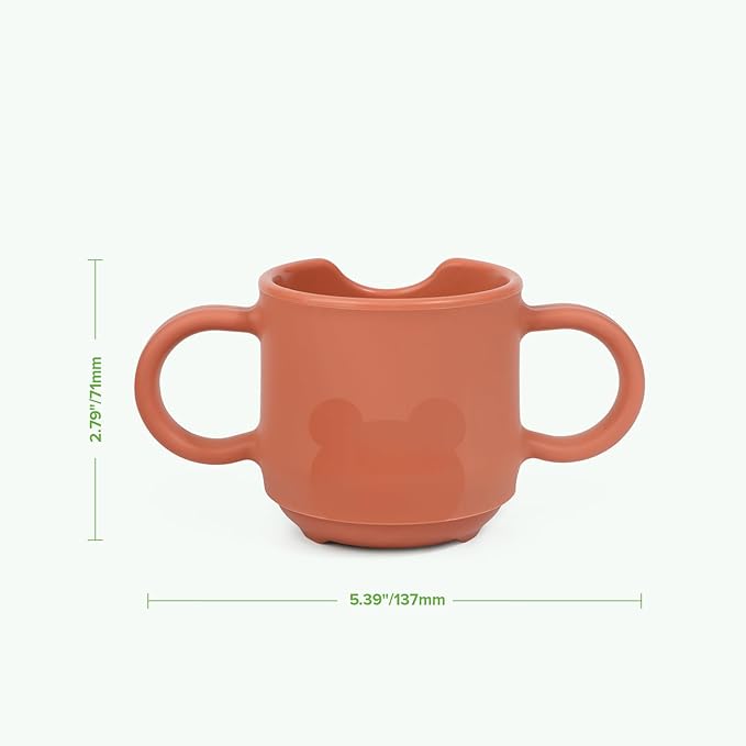 haakaa Silicone Baby Training Cup, Toddler Learning Open Cup for Baby 6 Months+, Drop-Proof BPA Free, 5 Ounce (Red)