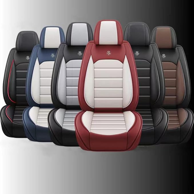Leather Seat Cover for Ford Edge 2010-2026,Waterproof Soft Seat Covers,Interior Accessories Seat Covers Cushion Vehicle Protector Airbag Compatible(Classic Black,2PCS Front)