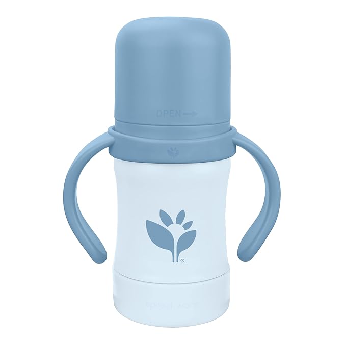Green Sprouts® Sprout Ware® Sip & Straw 6oz., 6mo+, Plant-plastic, Platinum-cured Silicone, Dishwasher Safe, Grows with Baby, Tested for Hormones