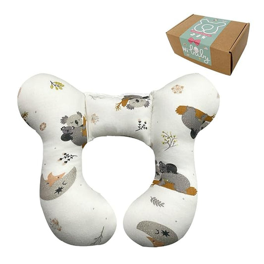 Baby Neck Pillows, Comfortable Baby Travel Head Neck Support Pillow for Car Seat Stroller Pushchair, Soft PP Cotton Travel Pillow for 0-1 Year Old Toddler Infant Newborn, Koala