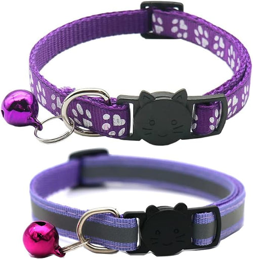 2 Pack Cat Collars Quick Release Reflective Kitten Collar by Unknown