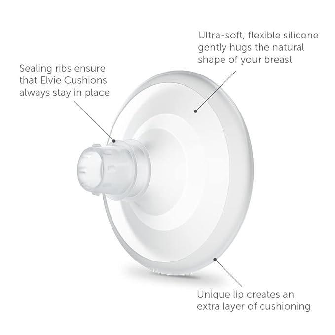 Elvie - Nipple Cushions - 19mm - Soft Silicone to Enhance fit for Improved Comfort and Efficiency - Accessories & Breastfeeding Essentials - BPA Free, Dishwasher Safe - 2 Count