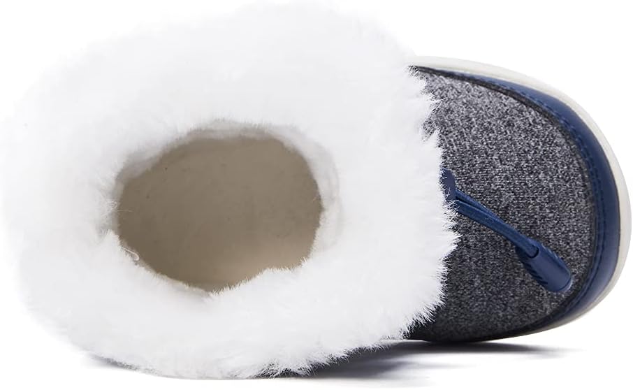 BMCiTYBM Toddler Baby Snow Boots Winter Shoes Boys Girls Cold Weather Baby Faux Fur Shoes