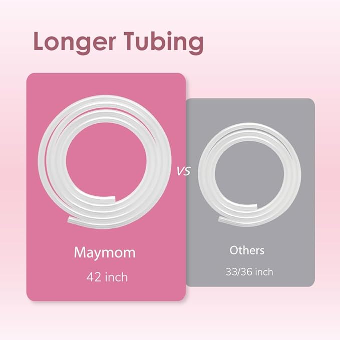 Maymom Pump Parts and Tubing Adapter Compatible with Spectra S1 S2 9 Plus Synergy Gold Breastpump Replace Backflow Protector Membrane Duckbill Valve Tube Not Original Spectra Replacement Pump Parts.