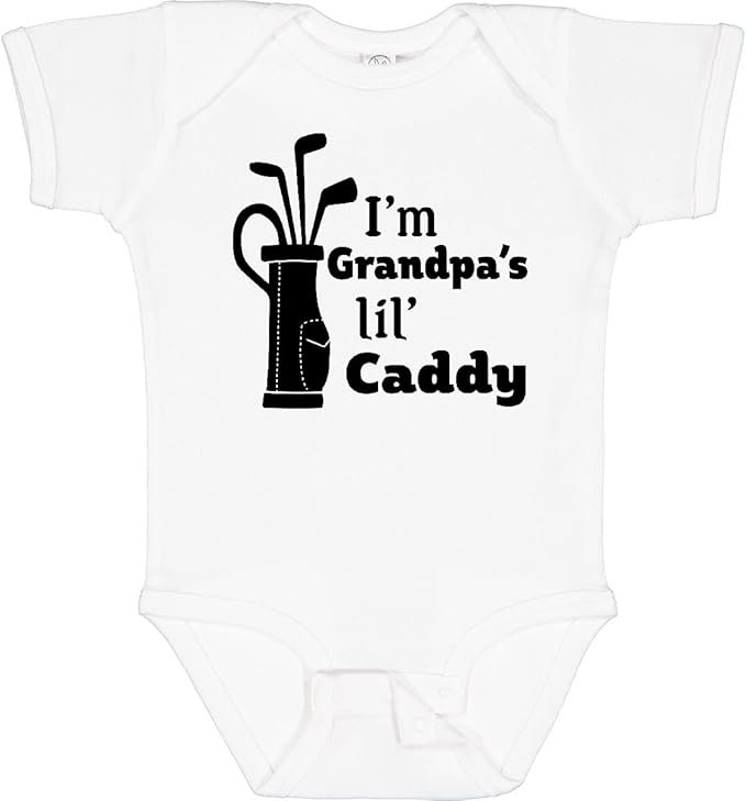 inktastic I'm Grandpa's Lil' Caddy- Golf for Kids Baby Bodysuit