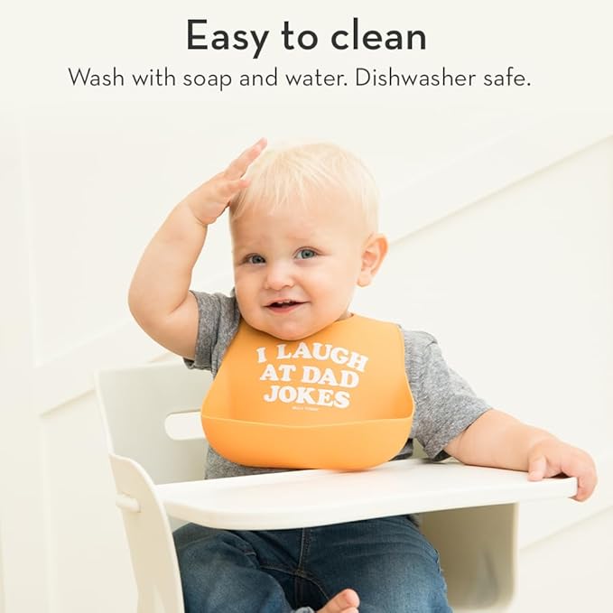 Bella Tunno Wonder Bib – Waterproof Silicone Bibs for Boys & Girls, Non-toxic & BPA Free Silicone Baby Bibs & Toddler Bibs with Adjustable Neck, Easy to Clean (Lil Hangry)
