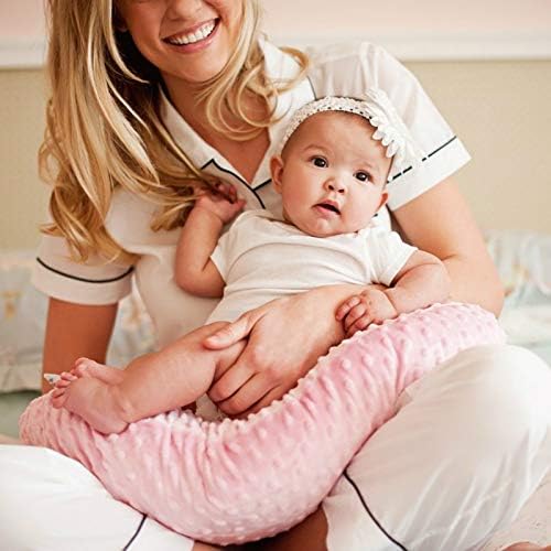 iEvolve Nursing Pillow Cover Breast Feeding Pillow Support Positioner Lounger Cover for Baby Boy Girl(Pink)