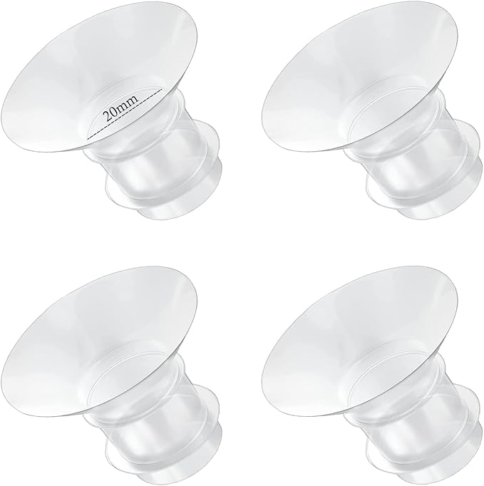 Flange Inserts 20mm for Medela,Spectra 24mm Shields/Flanges,Compatible with Momcozy S12 Pro/S9 Pro/S9/S12 Wearable Breast Pump,Reduce 24mm Nipple Tunnel Down to 20mm,4PCS