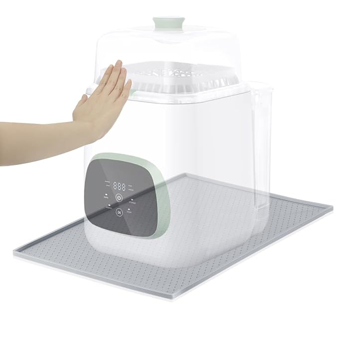 Aieve Bottle Washer Sliding Mat Compatible with Momcozy Bottle Washer, Silicone Mat for Mom Cozy Kleanpal Pro, Easy Moving Sliding Tray Baby Bottles Cleaning Machine Accessories