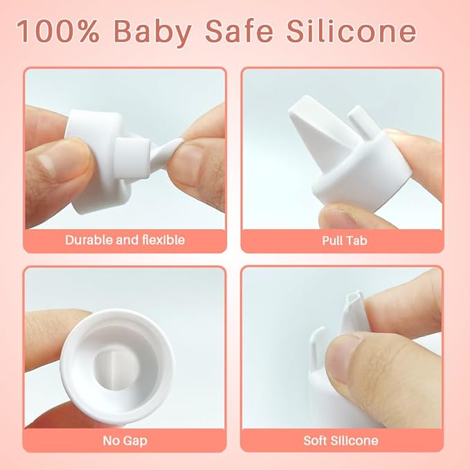 PumpMom-us 17mm Oval Flanges with Soft Rim Compatible with Spectra S2 S1 9 Plus Breastpumps Accessories, Replacement Breast Shield and Duckbill Valves for Spectra Pump Parts and Flange