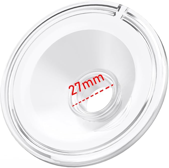 1pcs Silicone Flange 27mm Compatible with Momcozy S12 Pro/S9 Pro/TSRETE S12/kmaier S12 Breast Pump，Flange Wearable Breast Pump Replacement Accessories,Shield 27mm Flange Parts