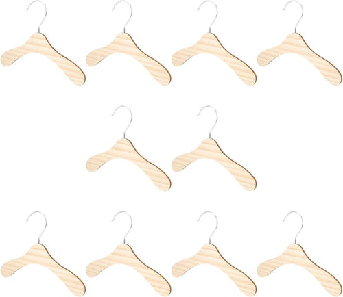 10pcs 8.66-inch Wear-Resistant Wooden Pet Hangers by KALLORY