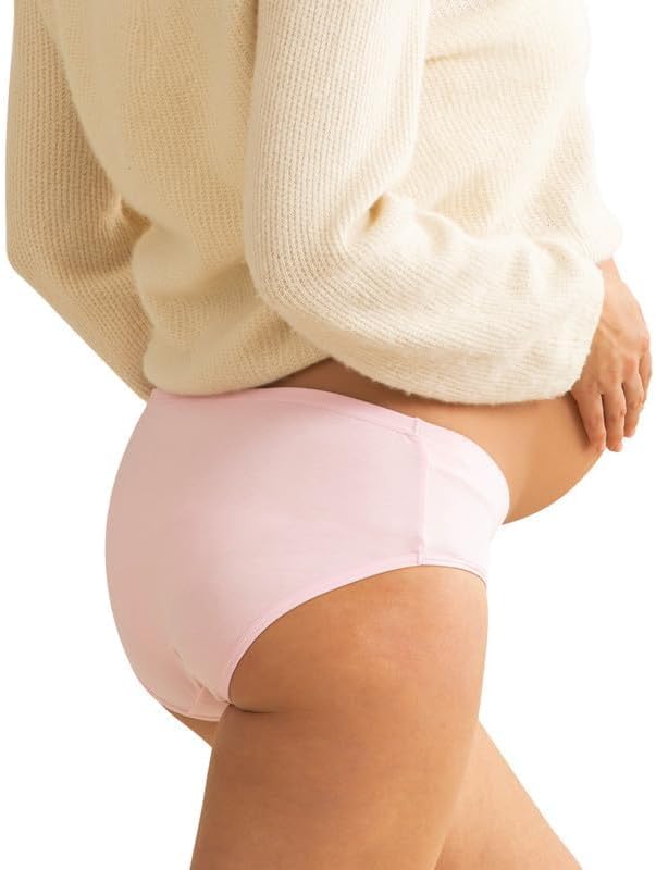 Angelhood 6 Pack Womens Cotton Maternity Underwear,Healthy Maternity Pregnancy Panties Postpartum Mother Under Bump Underwear