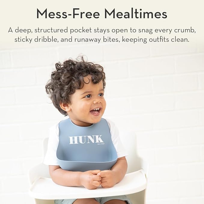 Bella Tunno Baby Bib for Eating, Waterproof Silicone Bib with Large Food Catcher, Adjustable Fit for Babies 4-12 months & Toddlers 1-3 Years, Boys & Girls, Lets Take a Selfie + Girls Rule