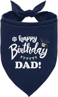 Happy Birthday Dad Dog Bandana, Dad's Gift Dog Bandana, Pet Scarf Accessories by Unknown