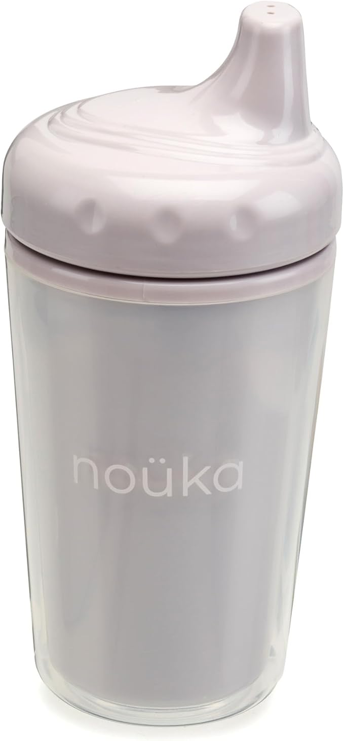 nouka Insulated and Non-Spill Sippy Cup | Leak Proof and Easy Grip | Keeps Drinks Hot or Cold | Bloom