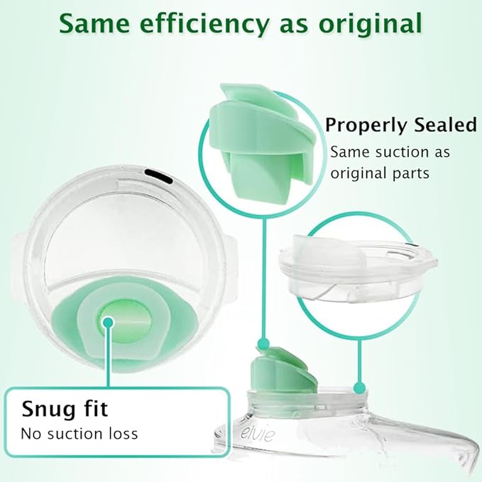 6pcs Silicone Duckbill Valves Compatible with Elvie Wearable Breast Pump, for Elvie Breast Pump Replacement Accessories, BPA Free, Same as Original