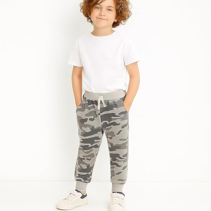 Boys Pants, Toddler 3 Pack Drawstring Elastic Sweatpants Cartoon Active Joggers