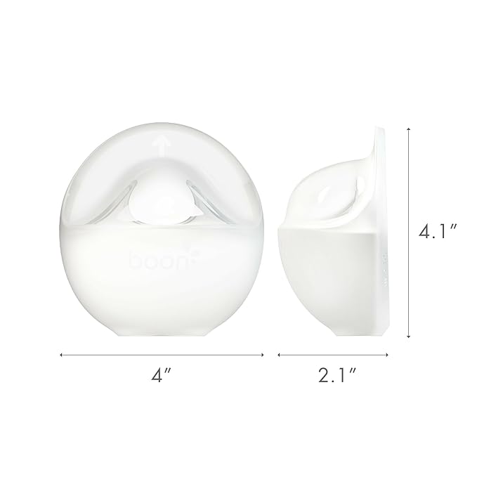 Boon Trove Silicone Manual Breast Pump - Passive Milk Collector - Hands Free Breast Pump for Nursing - Breastfeeding Essentials - 1 Count