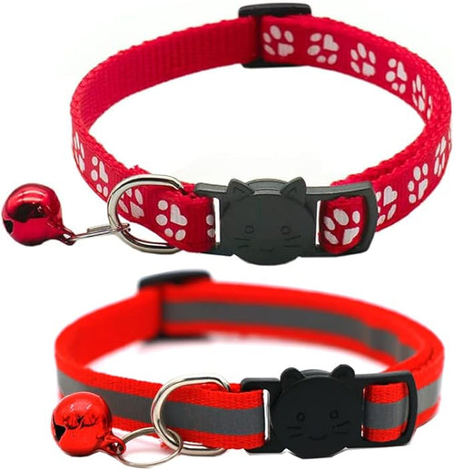 2 Pack Cat Collars Quick Release Reflective Kitten Collar by Unknown