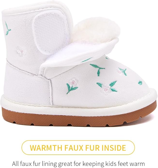 BMCiTYBM Girls Boys Snow Boots Warm Winter Fur Lined Baby Shoes (Infant/Toddler/Little Kid)