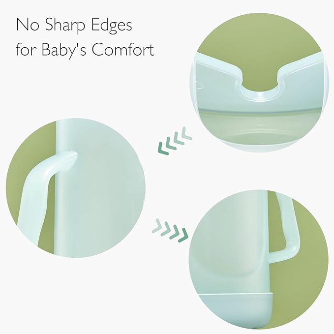 Momcozy Baby Pouch Holder No Squeeze, Baby Food & Juice Box Holder, Mess-Free, Easy Grip for Self-Feeding, BPA-Free & DEHP-Free, Must-Have for Babies, Green