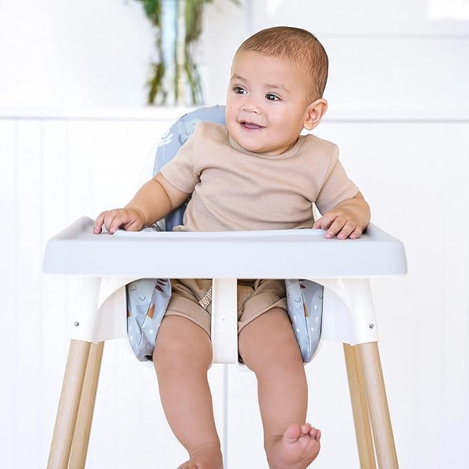 Nibble and Rest Highchair Cushion Cover for Inflatable Cushion, Compatible for IKEA Antilop Highchair, Accessories Stain-Proof and Wipeable Cover (Cushion NOT Included)(Strawberries)