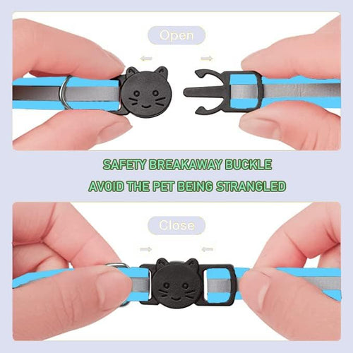 2 Pack Cat Collars Quick Release Reflective Kitten Collar - Image 2