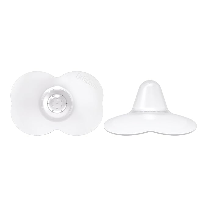 Dr. Brown's Butterfly Breastfeeding Nipple Shields for Protecting Sore, Flat or Inverted Nipples, Essential for Latching Difficulties with Microwave Sterilizer Carrying Case, 20mm