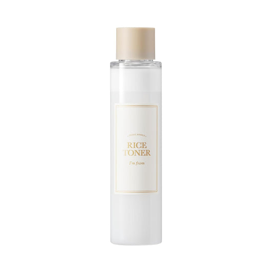 I'm from Rice Toner for Sensitive Skin, Rice Extract from Korea, Glow Essence with Niacinamide, Hydrating, Vegan, Alcohol Free, Fragrance Free, Peta Approved, K Beauty Toner, 5.07 Fl Oz