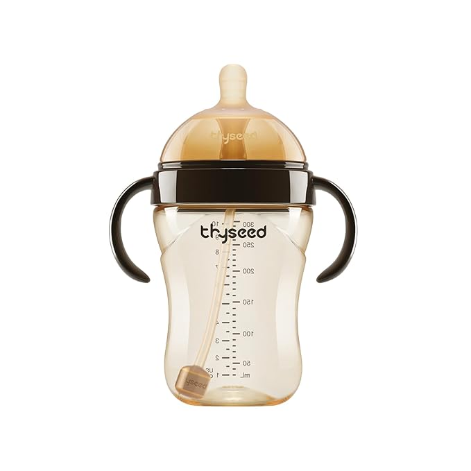 Thyseed PPSU Natural Breast-Like Bottle with Nipple(10 Months+),10oz，1pack