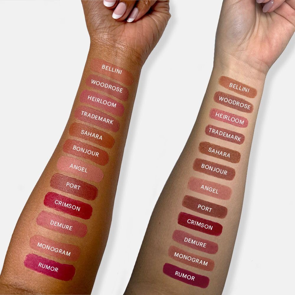 Glo Skin Beauty Suede Matte Lip Crayon (Bonjour) - Longwearing Formula Stays On All Day, With Conditioning Shea Butter + Mango Seed Oil for a Velvety Smooth Finish