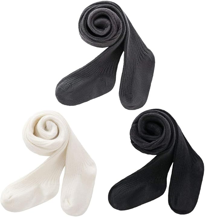 CECORC Baby Girls Tights Toddler Cable Knit Leggings Thick Cotton Infant Stockings Pantyhose 1-10T