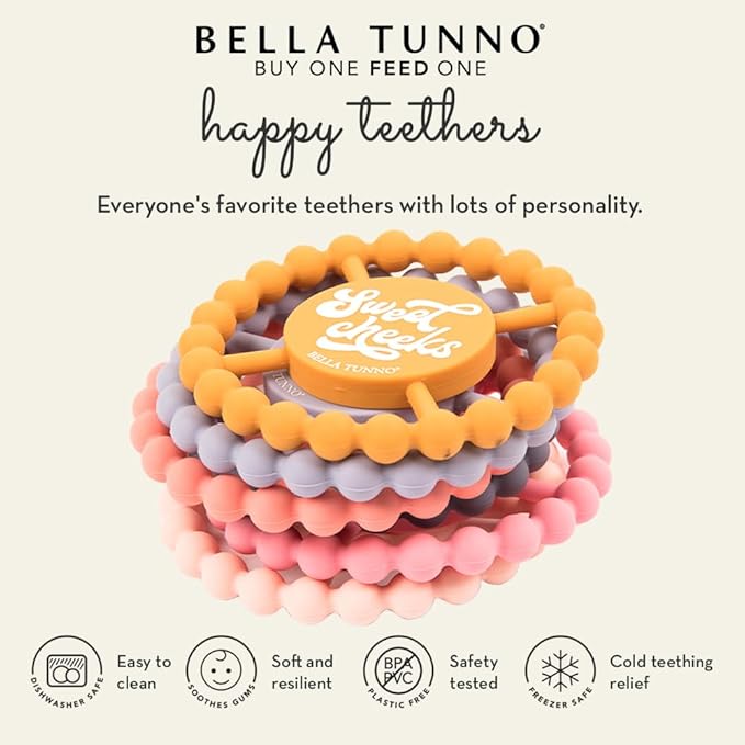 Baby Teether by Bella Tunno, Silicone Teethers for Babies 3-6 Months, 6-12 Months, Baby Toys, Pacifier, Teething Relief, Boys, Girls, Let's Take a Selfie