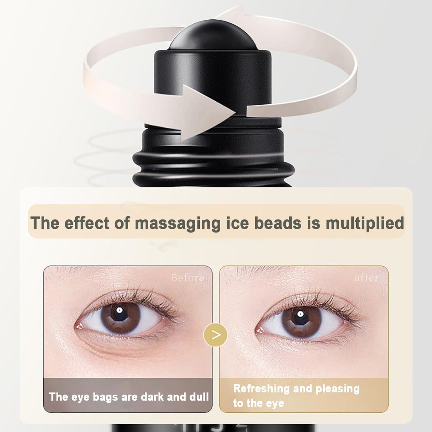 Eye Repair Stick for Men, Under Eye Roller for Eyes Bags and Dark Circles, Cooling Stick Hydrates and Depuffing, Gentle, Natural Formula (2pcs, 0.35 fl.oz)